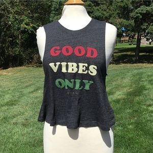Spiritual Gangster Good Vibes Only Grey Tank